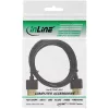 Cavo HDMI High Speed InLine con Ethernet, AM/AM, extra piatto, nero/oro, 1,5 m