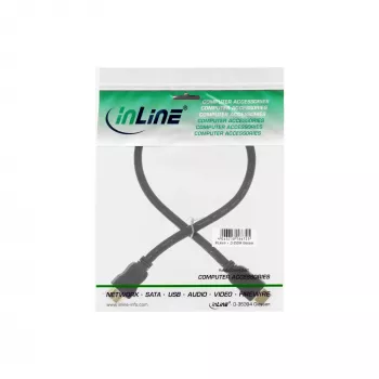 Cavo HDMI High Speed InLine con Ethernet, M/M, nero, contatti dorati, 0,5 m