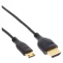 Cavo HDMI High Speed InLine con Ethernet, AM/CM, extra piatto, nero/oro, 1,5 m