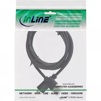 Cavo HDMI High Speed InLine con Ethernet, AM/DM, extra piatto, nero/oro, 1 m