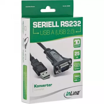 Cavo adattatore USB 2.0 su seriale InLine 33306I 0,25 m nero