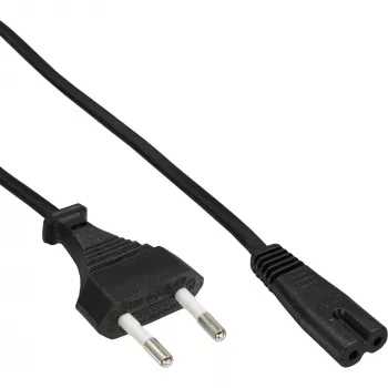 Cavo di alimentazione InLine Svizzera spina CEE7/16 su Euro8 C7, nero, 1,8 m