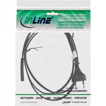 Cavo di alimentazione InLine Svizzera spina CEE7/16 su Euro8 C7, nero, 1,8 m