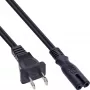 Cavo di alimentazione InLine Giappone su Euro8 IEC-C7, nero, 1,8 m