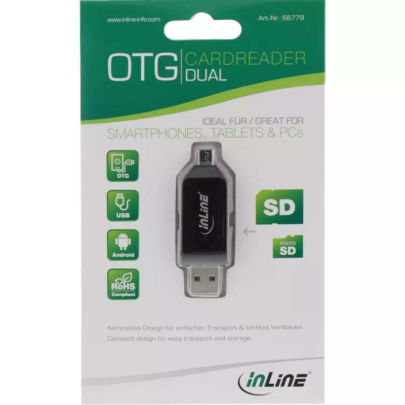 Lettore di schede OTG Dual InLine per SD e microSD 66779