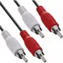 Cavo audio InLine, 2x RCA M/M 10 m, spina, 2 x RCA, spina, 10 m, nero
