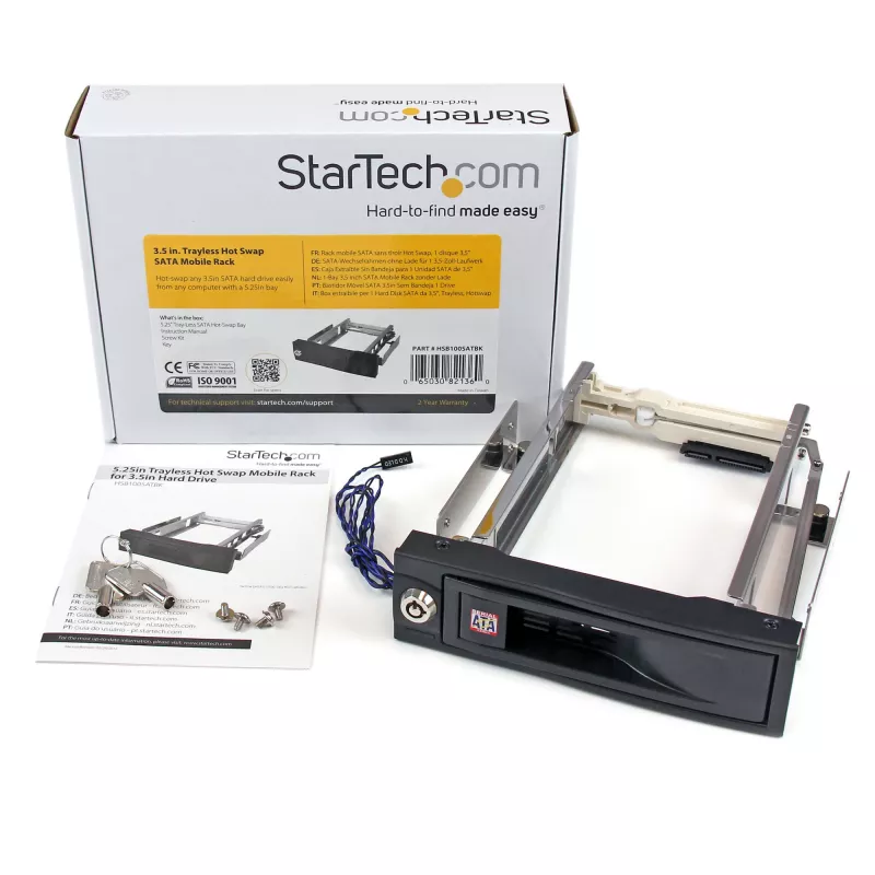 StarTech.com rack mobile hot swap tray-less 5,25 pollici per disco fisso 3,5 pollici