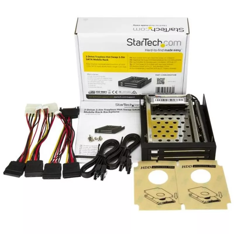 StarTech.com backplane rack mobile hot-swap SATA tray-less 2 unità 2,5 pollici
