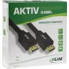 Cavo attivo DisplayPort InLine, nero, contatti dorati, 20 m