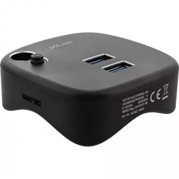 Multiadattatore USB 3.0 InLine, 2x USB-A, RJ45, lettore schede SD/MicroSD, nero