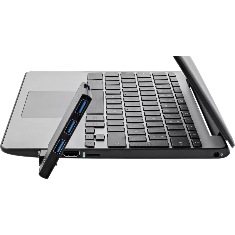 Hub USB 3.0 InLine girevole, 4 porte, nero