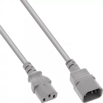 Prolunga cavo alimentazione InLine, C13 / C14, grigio, 0,75 m
