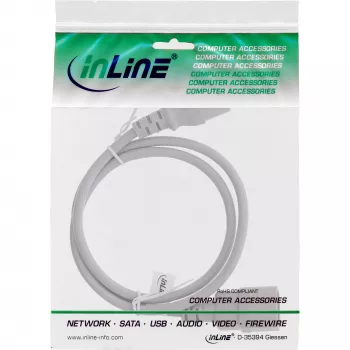 Prolunga cavo alimentazione InLine, C13 / C14, grigio, 1 m