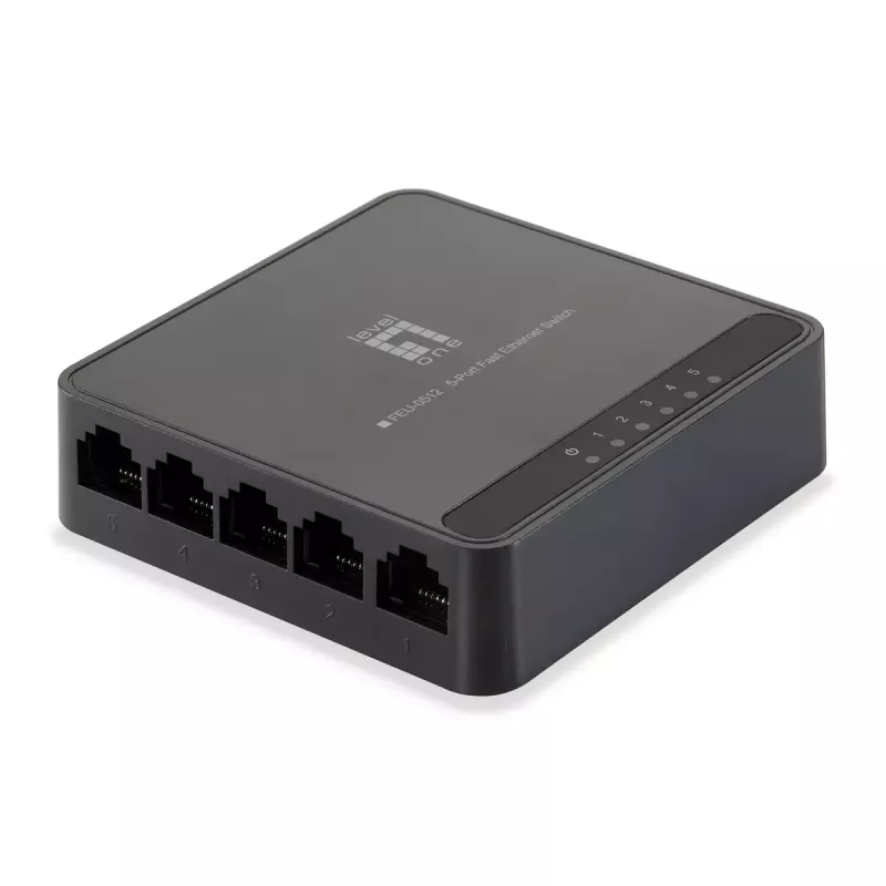 Switch di rete LevelOne FEU-0512 Fast Ethernet 10/100 nero