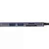 Multi-hub InLine USB 3.2 Gen.1, 2x USB-A, HDMI 4K/30Hz, lettore schede, alluminio, grigio