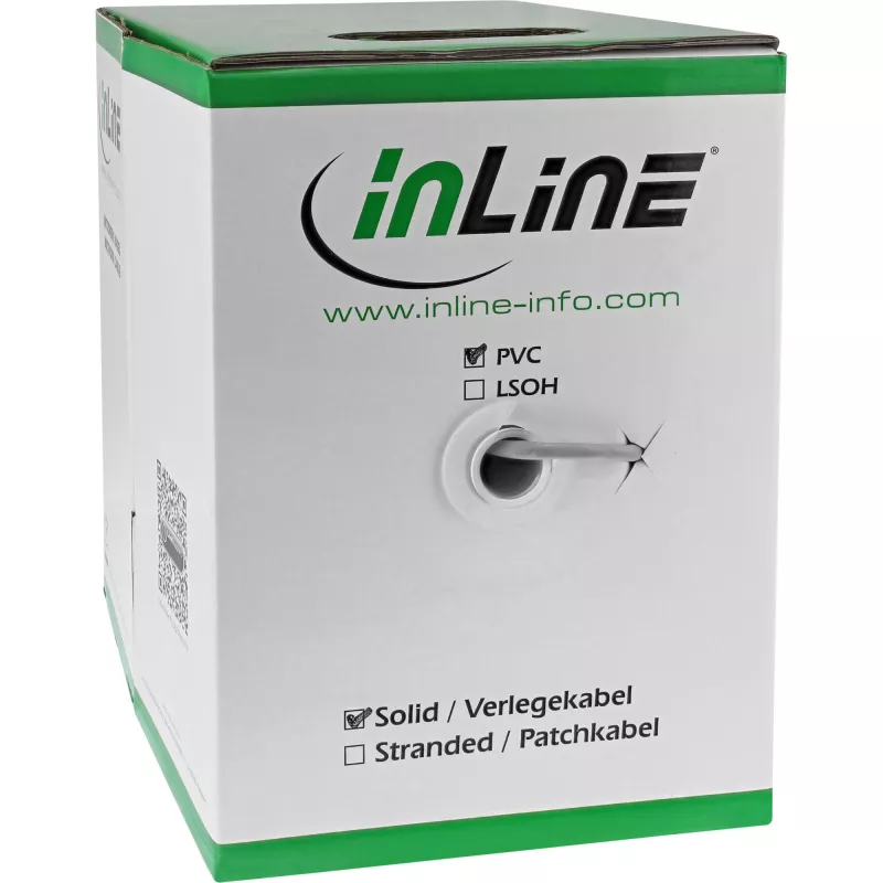 Cavo di installazione massivo InLine F/UTP Cat.5e AWG24 CCA PVC 100 m