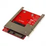 StarTech.com adattatore/convertitore da mSATA SSD a SATA da 2,5 pollici, SATA, mSATA, nero, rosso, argento, CE, FCC, 6 Gbit/s