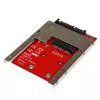 StarTech.com SAT32MSAT257 adattatore / convertitore da mSATA SSD a SATA da 2,5 pollici, SATA a 22 pin, 6 Gbit/s, nero, rosso, argento