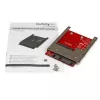 StarTech.com SAT32MSAT257 adattatore / convertitore da mSATA SSD a SATA da 2,5 pollici, SATA a 22 pin, 6 Gbit/s, nero, rosso, argento