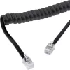InLine cavo a spirale per cornetta, RJ10 4P4C M/M, nero, max. 2 m