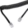 InLine cavo a spirale per cornetta, RJ10 4P4C M/M, nero, max. 2 m
