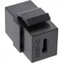 InLine modulo snap-in USB 3.1, connettore femmina/connettore femmina USB-C, case nero