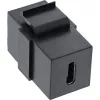 InLine modulo snap-in USB 3.1, connettore femmina/connettore femmina USB-C, case nero