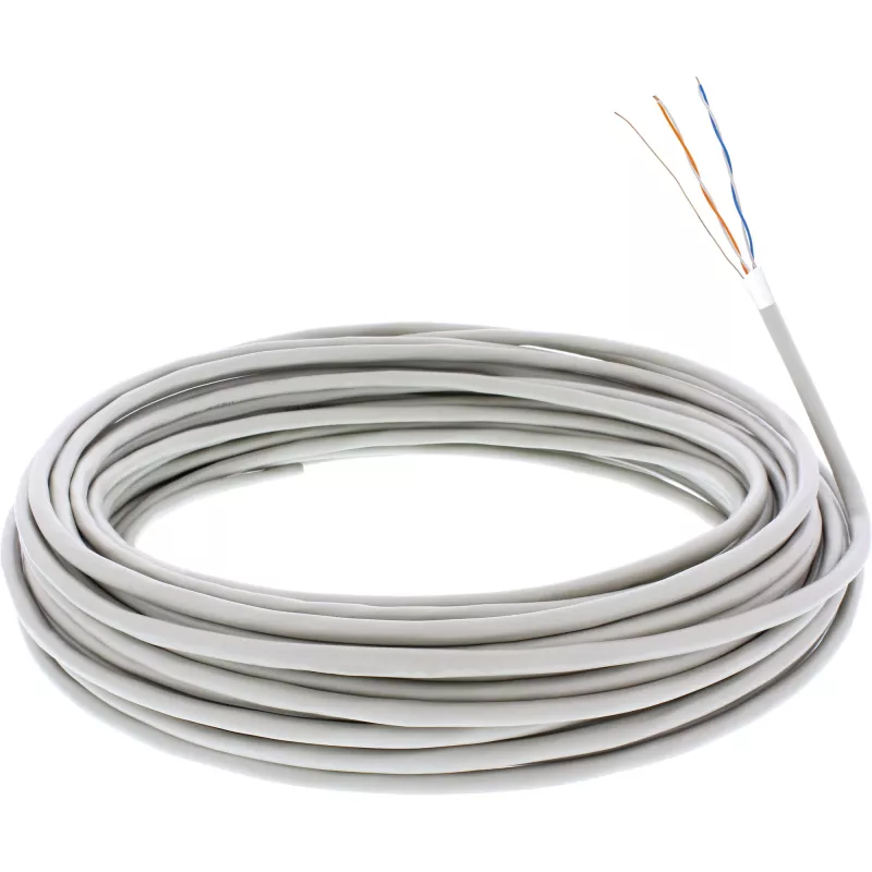 InLine cavo telefonico per installazione 4 fili massiccio 2x2x0,6mm schermato 100 m