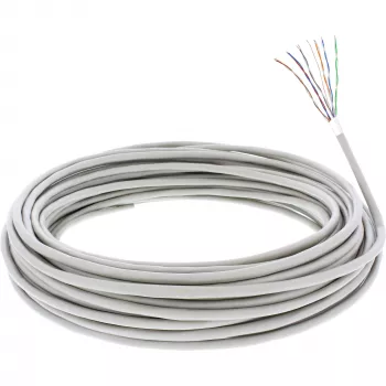 InLine cavo telefonico 12 fili, installazione con filo massiccio 6x2x0,6mm schermato 100 m