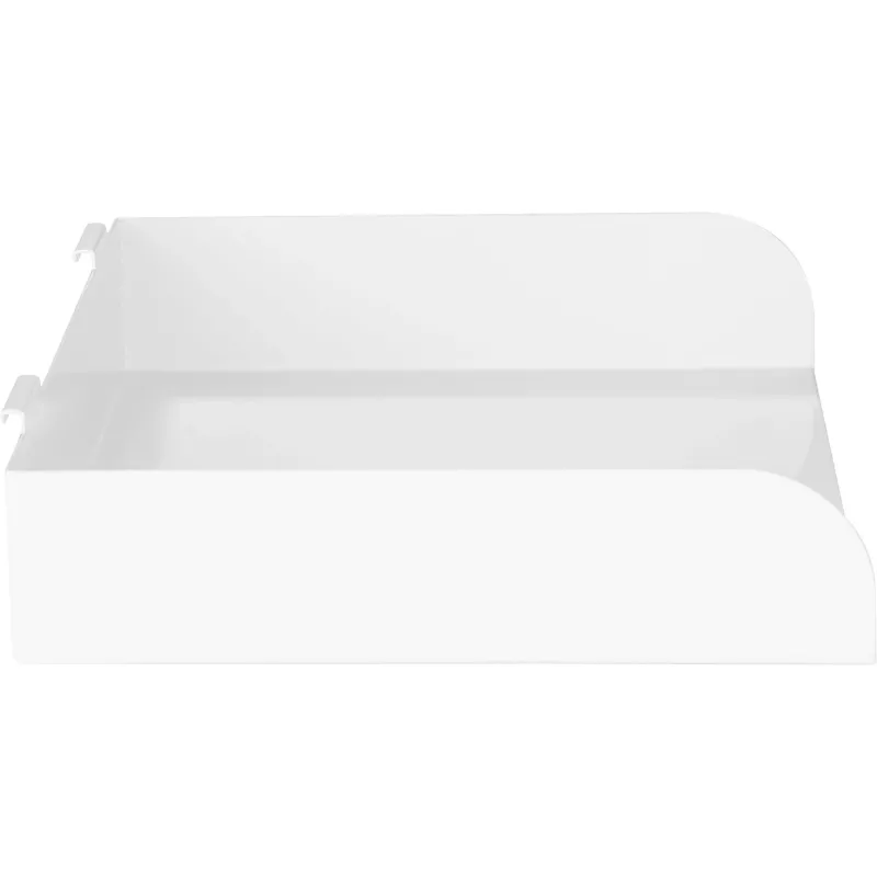 InLine 23182B Mensola Slatwall grande, in acciaio, 318 x 250 x 68 mm, fino a 3 kg, bianca