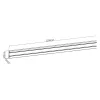 InLine pannello Slatwall in alluminio per montaggio a parete, bianco, 1,2 m