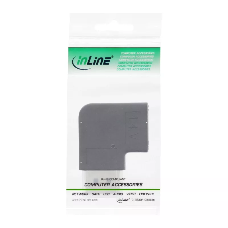 InLine adattatore DisplayPort connettore maschio connettore femmina angolare a sinistra 17199L