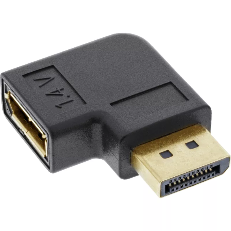InLine adattatore DisplayPort, connettore maschio / connettore femmina ad angolo retto