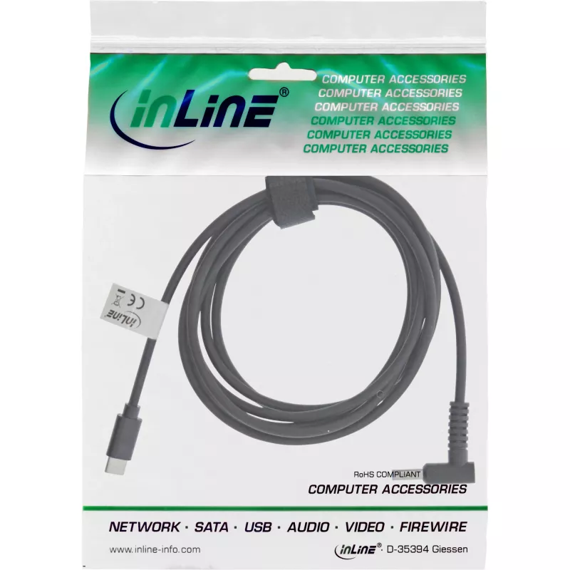 InLine cavo di ricarica USB-C su notebook HP (tondo/piccolo), 2 m