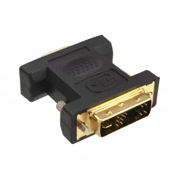 InLine adattatore DVI-A DVI 12+5 connettore maschio su VGA 15HD connettore femmina dorato