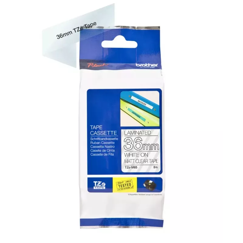 Nastro per etichettatura Brother TZE-M65 trasparente