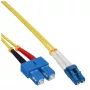 Cavo duplex in fibra ottica LC/SC 9/125µm OS2 3m InLine 88656N