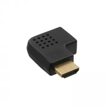 Adattatore HDMI InLine maschio femmina angolato lateralmente a destra placcato oro 17600T