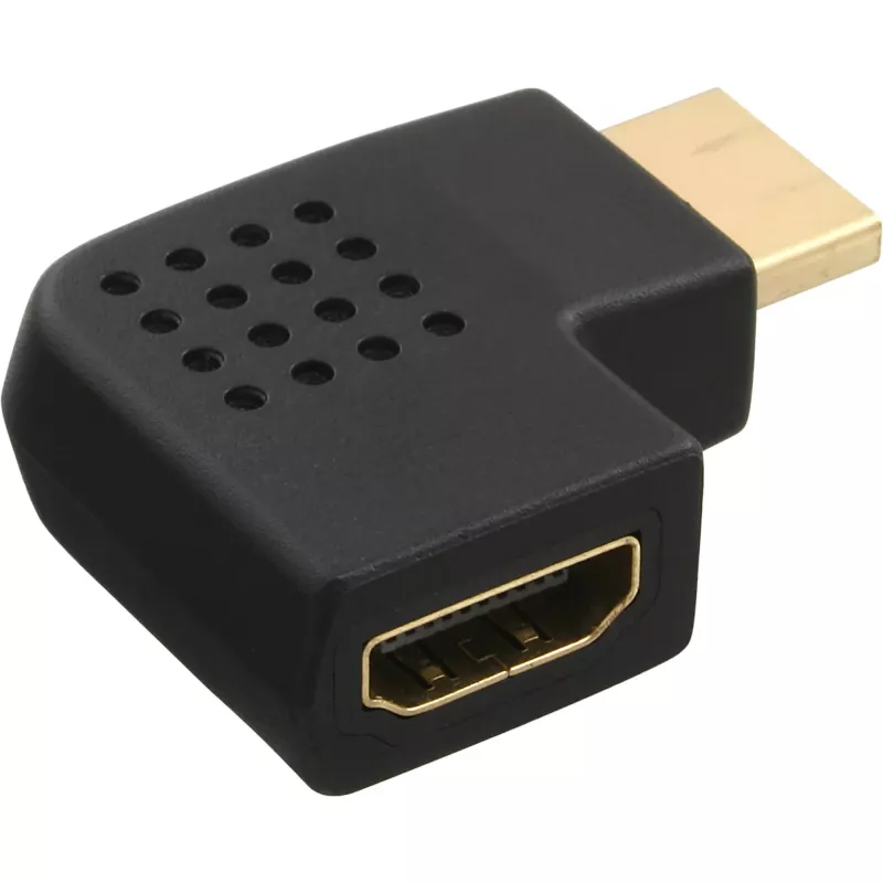 Adattatore HDMI InLine maschio femmina angolato lateralmente a sinistra placcato oro 17600S