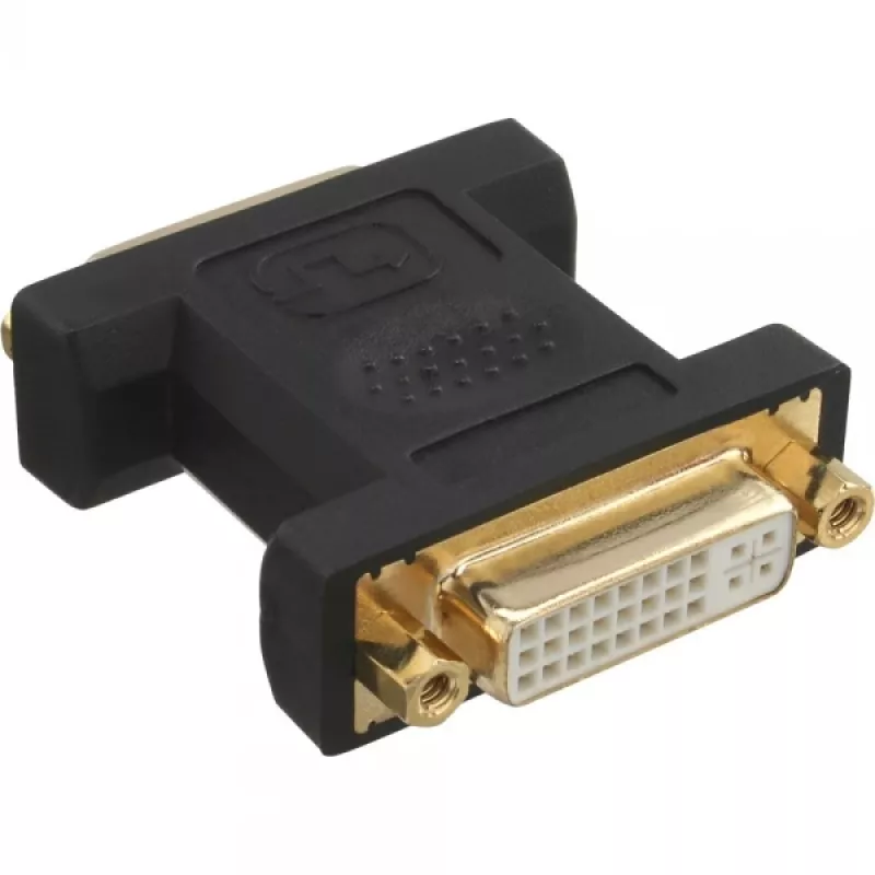 Adattatore DVI-I InLine digitale + analogico 24+5 femmina / femmina nero placcato oro