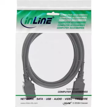 Cavo di alimentazione InLine C19 / C20 3 poli connettore / connettore femmina IEC nero 0,5 m