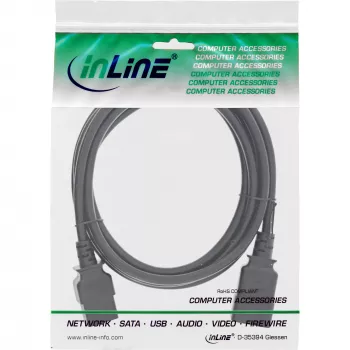 Cavo di alimentazione InLine C19 / C20 3 poli connettore / connettore femmina IEC nero 5 m