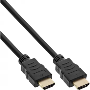 Cavo HDMI High Speed InLine con Ethernet, M/M, nero, contatti placcati oro, 1,5m