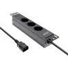 Ciabatta 10 pollici InLine 3 prese Schuko connessione C14 3 prese AC 10 A