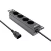 Ciabatta 10 pollici InLine, 4 prese Schuko, connessione C14, senza interruttore