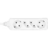 Ciabatta InLine, 4 prese, 2x CEE7/3 + 2x Euro CEE 7/16, bianco, 3m