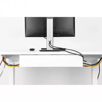 Sistema di gestione cavi sottoscrivania InLine 23190W — acciaio, bianco, 114×600×76 mm