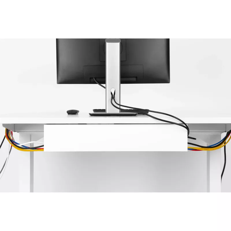 Sistema di gestione cavi sottoscrivania InLine 23190W — acciaio, bianco, 114×600×76 mm