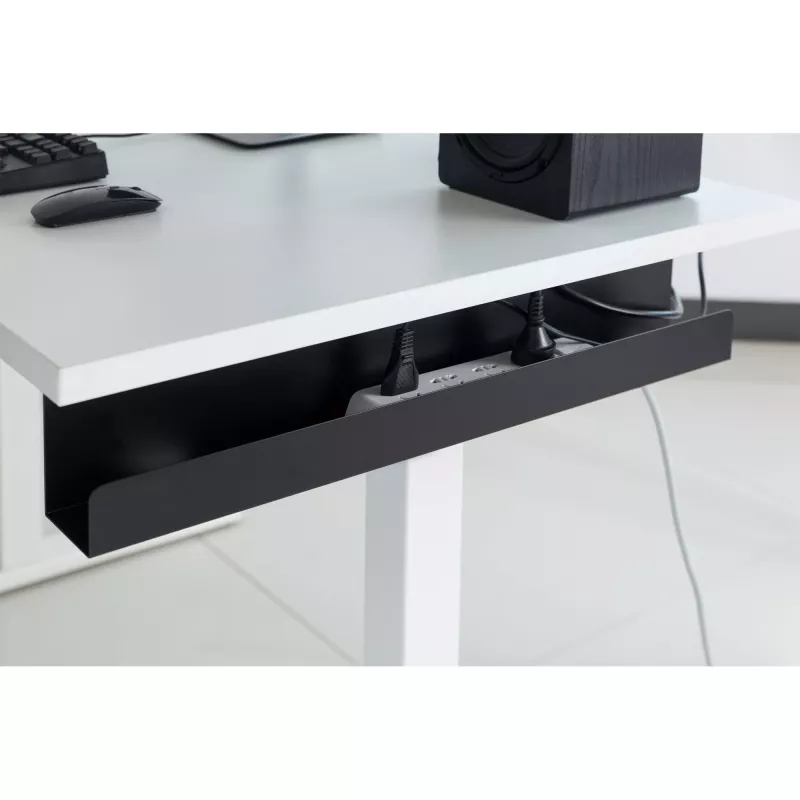 Sistema di gestione cavi sottoscrivania InLine 23190B, acciaio, nero, 114×600×76 mm