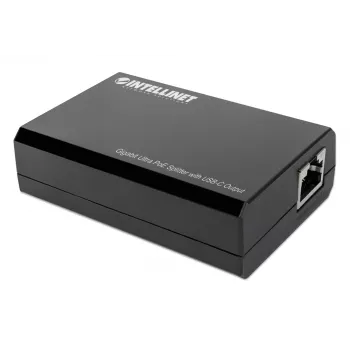 Splitter PoE Intellinet con uscita USB-C, PoE++ / 4PPoE, Gigabit Ultra, IEEE 802.3bt, porte RJ45 in ingresso e uscita, uscita USB-C fino a 45 W